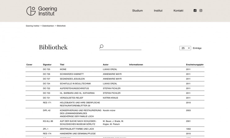 desktop screenshot goeringinstitut.de