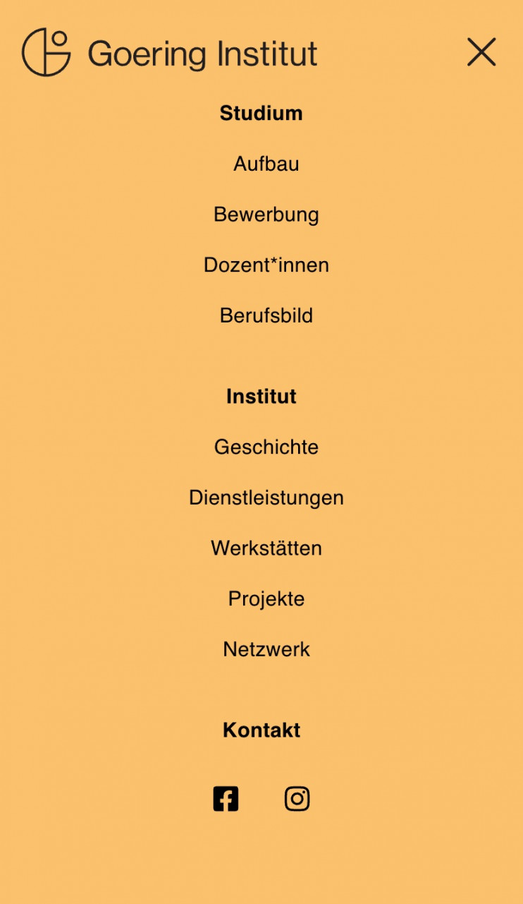 mobile screenshot goeringinstitut.de navigation menu