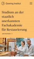 Thumbnail: mobile screenshot goeringinstitut.de homepage